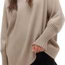 Cicy Bell Womens Mock Neck Sweaters Batwing Long Sleeve Chunky Knit Pullover Oversized Fall Casual Trendy Sweater Tops