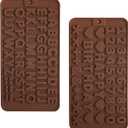 2 pcs Number Chocolate Molds and Letter Silicone Molds, kitchen utensils, cake cookies, ice cubes, chocolate resin candy making products