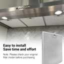 3PCS wb02x24871 Range Hood Grease Filter Compatible with GE JVW5361EJ1ES JVW5361EJ2ES JVW5361SJSS JVW5361BJ1TS, Approximately 11-13/16 x 10 Inches