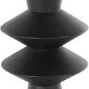 Deco 79 Metal Decorative Vase Art Deco Fluted Centerpiece Vase, Flower Vase for Home Decoration 8" x 8" x 26", Black