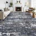 GarveeHome 8x10 Modern Rugs for Living Room Machine Washable Abstract Area Rugs with Non-Slip Backing Soft Stain Resistant Bedroom Nursery, Grey Brown