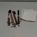 Takavu Coffee Grinder Cleaning Kit  5pcs Boar Bristle Grinder Brush, Detail Scrub Brush, Steam Wand Brushes & Microfiber Towel for Espresso Machine Coffee Maker Pour Over