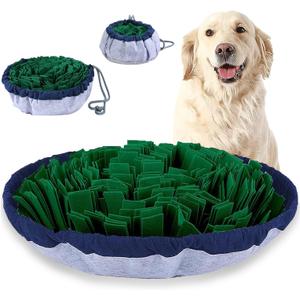 Snuffle Mat for Dogs - Adjustable Interactive Puzzle Toy for Large & Small Breed Slow Feeder for Mental Stimulation & Stress Relief Encourages Natural Foraging Ideal for Indoor & Outdoor Use (Green)