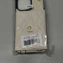 XIZYO for iPhone 15 Pro Max Case, Wallet Cute Leather Case with Card Holder Crossbody Cover for Women Girls Strap Wristlet RFID Blocking Shockproof Protective Cover, White