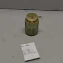 Foaming Soap Dispenser, 10 Oz Glass Foam Hand Soap Dispenser with Gold Pump, Refillable Bathroom Lotion Container Pump Bottle with Vintage Pattern, Green