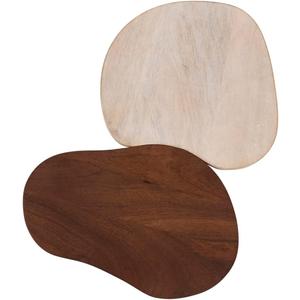 Bloomingville Mango Wood Organic Shaped Cheese/Cutting Boards, Set of 2