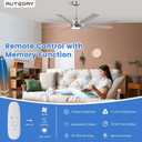 Large Ceiling Fans with Lights and Remote - 62 Inch Brushed Nickel Ceiling Fan with Light, Quiet DC Motor, 3 CCT, Modern Dimmable Lighting & Ceiling Fans for Living Room Patio,Indoor/Outdoor