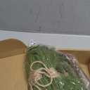 Dingion 4 Pcs Mini Christmas Wreath 8.6 Inch Small Norfolk Wreaths for Kitchen Cabinets Vintage Mini Wreath with Wood Bead Bell Rustic for Xmas Front Door Window Chair Farmhouse Decor