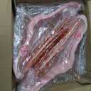 HOUSE DAY Velvet Skirt Hangers 24 Pack, Non Slip Pants Hangers with Rose Gold Clips, Ultra Thin Velvet Hanger Space Saving, Heavy-Duty Clothes Hanger for Trouser, Jeans, Dresses, Coats (Pink)