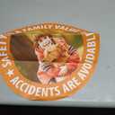 Accuform MFS809 Slip-Gard Adhesive Vinyl Round Floor Sign, Legend "Safety is A Family Value - Accidents are AVOIDABLE", 8" Diameter