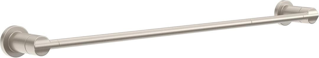 Delta Nicoli (1-Pack) 18'' w/ 6" Extender Towel Rack for Bathroom SpotShield Brushed Nickel Extendable 18-24" Towel Bar for Bathroom Wall Towel Holder Rod Wall Mounted NIC18-DN