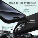 Cordking Designed for iPhone 16 Case Pro, Silicone Ultra Slim Shockproof Protective Phone Case with [Soft Anti-Scratch Microfiber Lining], 6.1 inch, Black