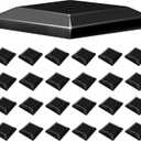 TonGass (24-Pack, Black) True I.D. 6"x6" Wood Fence Post Caps - Wooden Fence Cover Deck Post Cap, Durable Plastic Water-Proof and UV-Proof, Protect Wooden Poles from Cracking and Rotting