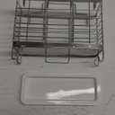 Utensil Holder, Stainless Steel Utensil Drying Rack with Drain Tray, Kitchen Counter Drainer Basket Silverware Cutlery Flatware Holder Forks, Knives, Spoons, Chopsticks Organizer (Silver) (3 Grids)