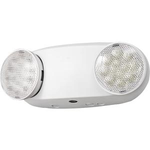 TANLUX LED Emergency Lights with Battery Backup, Two Head Adjustable Commercial Emergency Lights, UL Listed, AC 120/277V, Hardwired Emergency Exit Light Fixtures for Business - 1 Pack(White)