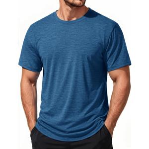 MAGCOMSEN Men's Short Sleeve Dry Fit Shirts Athletic Workout Tops UPF 50+ Sun Protection Cooling Tshirts Running Gym (S)