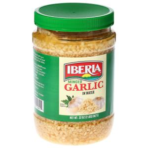 Iberia Minced Garlic In Water, 32 Ounce BBD: 01-31-28