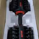 ALTLER Adjustable Dumbbell, 55LB Dumbbell Set with Tray for Workout Strength Training Fitness, Adjustable Weight Dial Dumbbell with Anti-Slip Handle and Weight Plate for Home Exercise