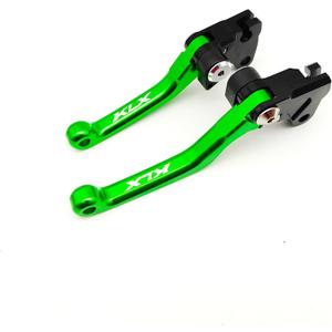 OEM Replacement Brake Clutch Levers for Kawasaki KLX110 (2002-2025) | KLX110L (2010-2025) CNC Aluminum Adjustable Handlebars | Motorcycle Control Lever Set with Easy Install (Glossy, Green)