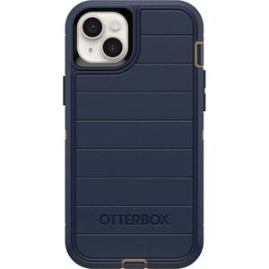 OtterBox iPhone 15 Plus & iPhone 14 Plus (Only) - Defender Series Case - Blue Suede Shoes - Case Only - Screenless - Rugged & Durable - with Port Protection - Microbial Defense Protection