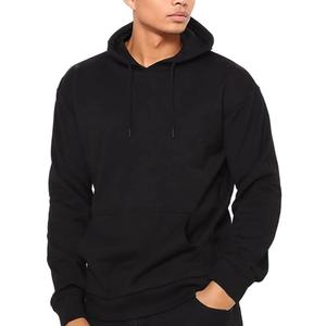 Casual Unisex Hoodies Sweatshirt for Men Women, Comfortable Lightweight Fleece Adult Pullover with Pockets (Black)