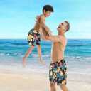 Matching Family Swimsuits Ruffle Bathing Suits Mommy and Me Swimwear Two Pieces Bikini Set (X-Large, Black)