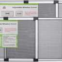 FLYZZZ Adjustable Sliding Window Screen Horizontal (15.74 ''H x 21-40''W) 2 Packs Expandable Window Screen Replacement for Home Medium