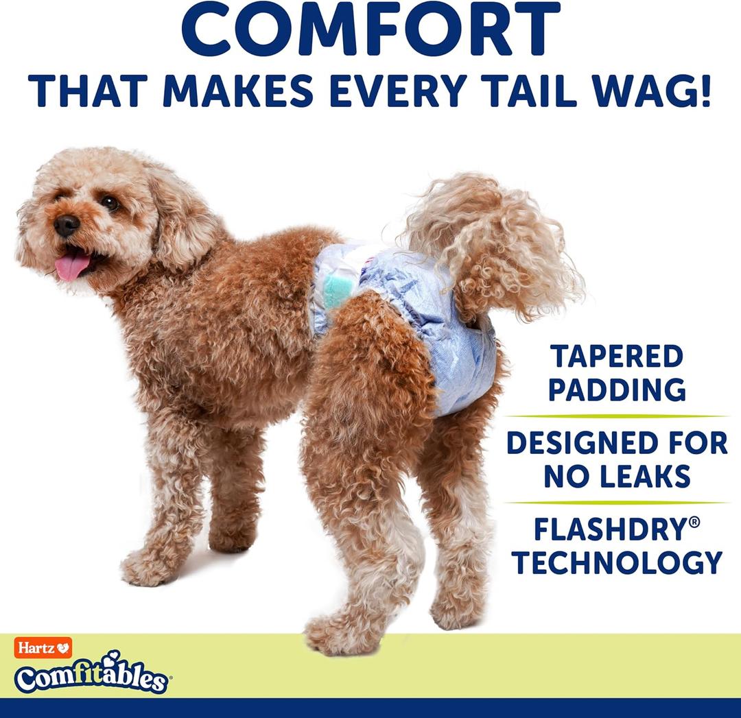 Hartz Disposable Dog Diapers, Size S 36 count, Comfortable & Secure Fit, Easy to Put On