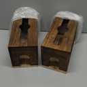 Set of 2 Paper Towel Dispenser Wall Mount, Paper Towel Holder Wall Mounted with Lid, Solid Wood Commercial C-Fold, Z-Fold, Trifold Hand Paper Towel Holder Hand Towel Holder for Bathroom Kitchen Decor