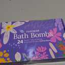 Hemp Oil Bath Bombs Gift Set, 24 Pack Natural Bubble Bath Spa Kit with Pure Essential Oils, Refreshing & Relaxing Bath Gift for Birthday, Mothers Day & Valentines Day