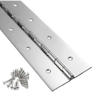 Heavy Duty Piano Hinge 24 Inch x 2 Inch Width, 0.047'' Thick Stainless Steel Continuous & Piano Hinge for Cabinet, Door, Toolbox, Wooden Box, Metal Plate, Furniture, Industrial Project