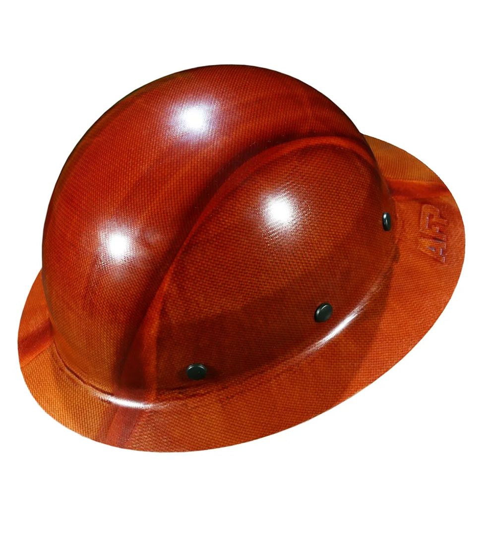 AFP Fiber Full Brim Hard Hat | 6 Point Ratchet Suspension | OSHA & ANSI Rated