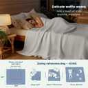 Bedsure Gentlesoft 100% Cotton Blanket King Size for Bed - Cooling Breathable and Soft for Summer, Thick Cozy Waffle Weave Blanket Gifts for Women, White, 104x90 inches