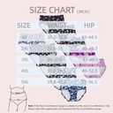 Womens Underwear Plus Size XL-5XL Ladies Panties Floral Mid High Waist Briefs Undies for Woman 5-Pack Panty (XXXL)