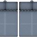 Silicone Griddle Tools Mat for Blackstone, Griddle Accessories Side Shelf Mat Grill Pad for Outdoor Grill Kitchen Counter Spatula Silicone Mat with Drip Pad (Grey (2Packs))