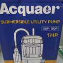 Acquaer Sump Pump Submersible Water Pump for Water Removal in Hot Tubs, Pools, Basements, and Garden Ponds, 1HP 4345GPH Float Switch