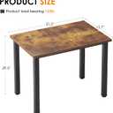 Need Small Desk, 31.5 inch Sturdy Writing Desk for Small Spaces, Computer Desk Teens Desk Study Table Laptop Desk Home Ofice Desk, Black Metal Frame, Rustic Brown