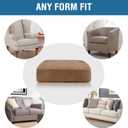 H.VERSAILTEX Velvet Stretch Couch Cushion Cover Plush Cushion Slipcover for Chair Cushion Furniture Protector Seat Cushion Sofa Cover (1 Piece Armchair Cushion Covers, Camel)