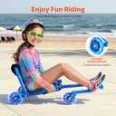 VEVOR Ride-on Scooter, 132 lbs Load Capacity, Swing Side-to-Side for Amazing Ride, Powered by Zig-Zag Motion, Drifts on Any Hard Surface, Ages 4+, Blue