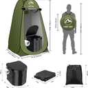 Portable Toilet Kit, Camping Toilet with Pop-Up Privacy Tent and Poo Gel Toilet Bags, Washable Portable Outdoor Showers Changing Rooms