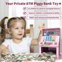 ATM Piggy Bank for Kids, Kids Bank for Real Money with Debit Card, Coin Recognition, Target Setting, Bill Feeder, Balance Calculator, Savings Machine Box, Gifts for Teen Boys Girls