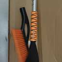 EcoNour 27" Aluminum Ice Scrapers for Car Windshield | Car Snow Scraper Window and Snow Brush with Ergonomic Foam Grip Winter Accessories (Orange)