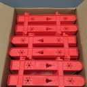 Christmas Tree Fence Barrier for Pets & Kids - 36Pcs Foldable Picket Fence Gate Around Xmas Tree, Decorative Baby & Dog Cat Proof Indoor Christmas Tree Protector Decoration - Red