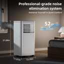 Antarctic Star 8000 BTU Portable Air Conditioner, 4-in-1 AC Unit with Cooling, Dehumidifier & Fan Modes, Sleep Mode, 24H Timer & Remote Control, Moving Wheels & Window Installation Kit