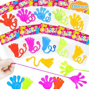 Large Sticky Hands Bulk Party Favors Supplies Toy Gifts for Kids (100 PCS), Halloween Goodie Bag Stuffer Fillers for Toddlers, Class Non Candy Treats Prizes Pinata Parade Throw Giveaways for Boys Girls