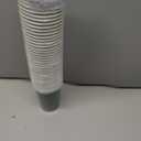 PAW - Disposable Paper Cups (8,5 oz, 50-Pack), Hot & Cold Paper Coffee Cups, Dark Green Drinking Cups for Party, BBQ, Christmas, New Year's Eve, Picnic