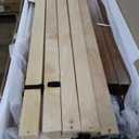 LINSY Solid Wood Bed Frame, Mid Century Modern Bed Frames Full Bedframe Wooden Platform Frame with Headboard and Slat Bases, No Box Spring Needed, Easy Assembly, Antique Walnut