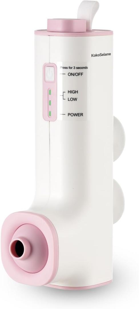 Rechargeable Bath Jets for Tub, Portable Jet Spa for Bathtub, Creates Soothing Bubbles and Massage for Relaxing Daily Use at Home (White-Pink)