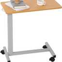 Overbed Table with Wheels Adjustable Height, Heavy Duty Hospital Table Over Bed for Home Use 70 Pounds Capacity