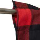 Jola's House 2 Pack Buffalo Check Plaid Window Valances Red and Black Light Filtering Farmhouse Design Window Curtains Decor Treatment Rod Pocket Drapes for Kitchen/Living Room 56" x 16"